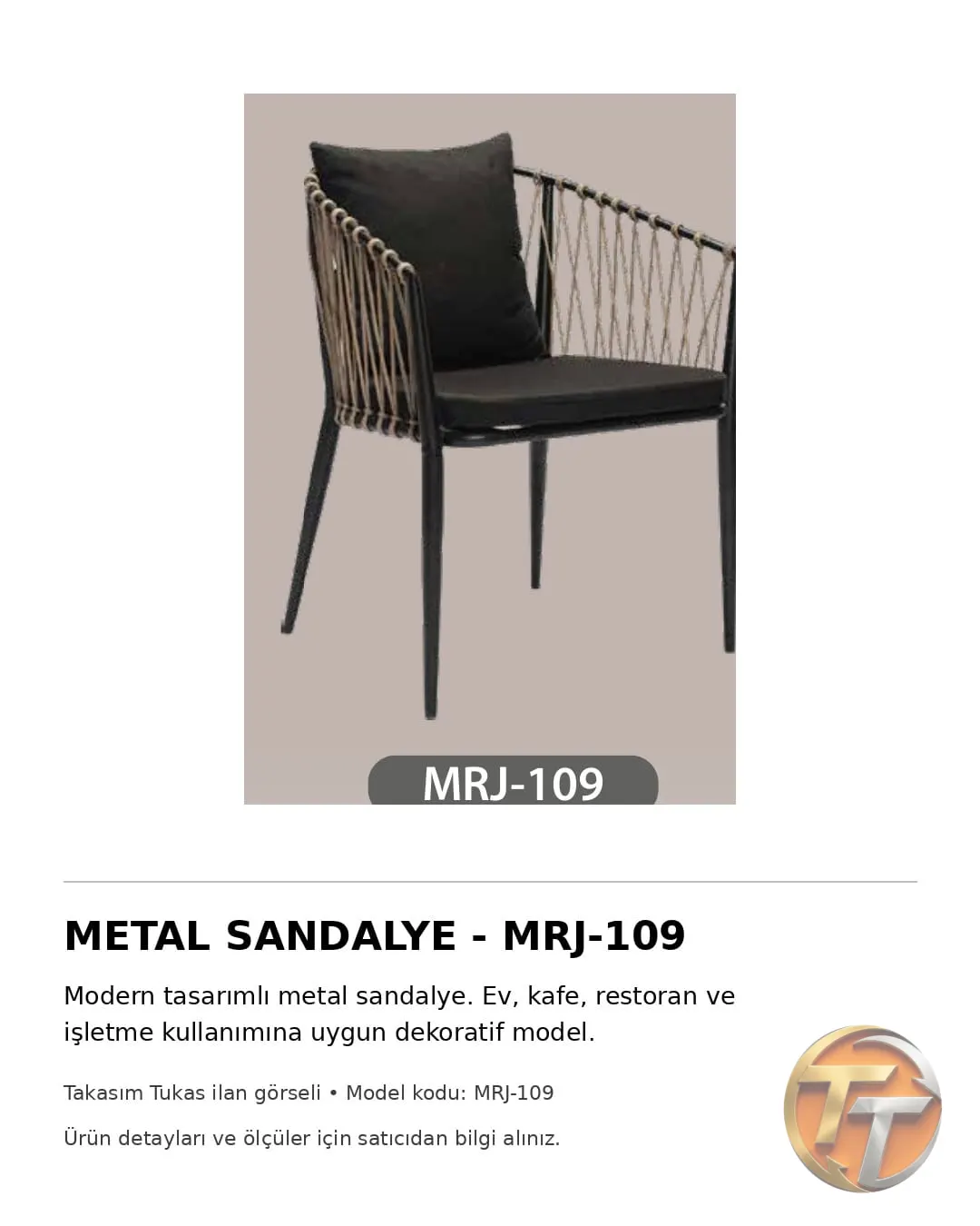 MRJ-109 Metal Sandalye