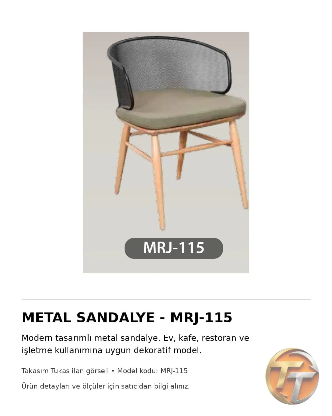 MRJ-115 Metal Sandalye
