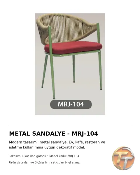 MRJ-104 Metal Sandalye