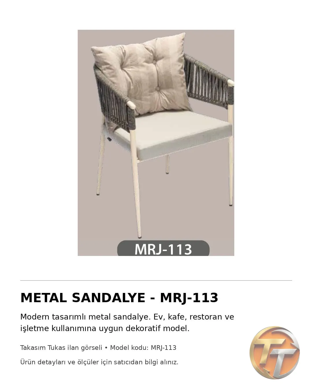 MRJ-113 Metal Sandalye