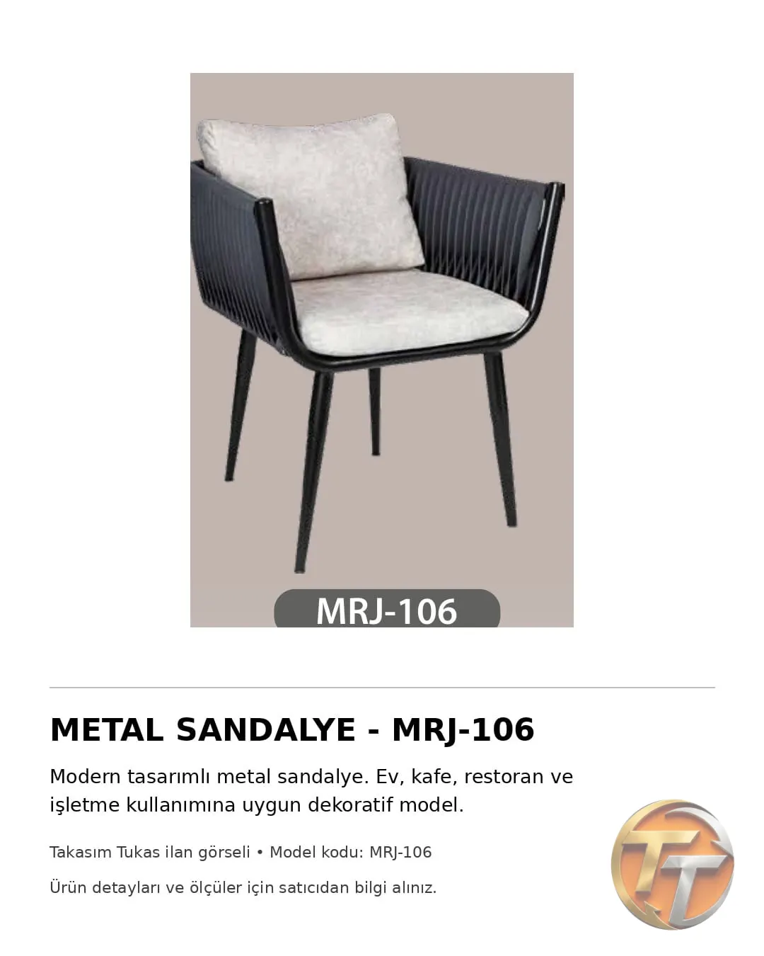MRJ-106 Metal Sandalye