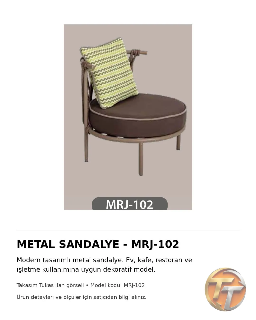 MRJ-102 Metal Sandalye