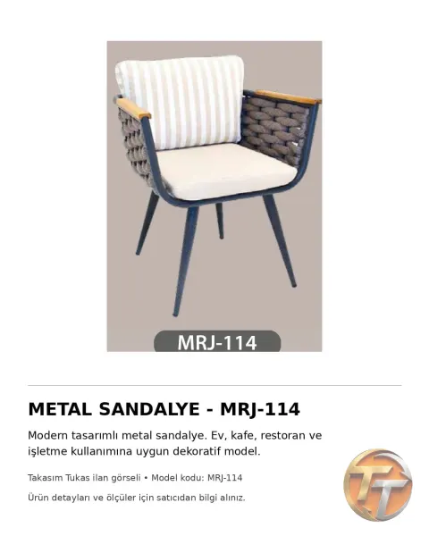 MRJ-114 Metal Sandalye