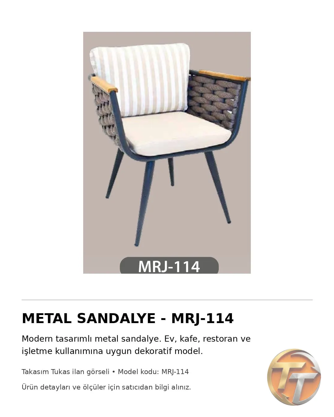 MRJ-114 Metal Sandalye