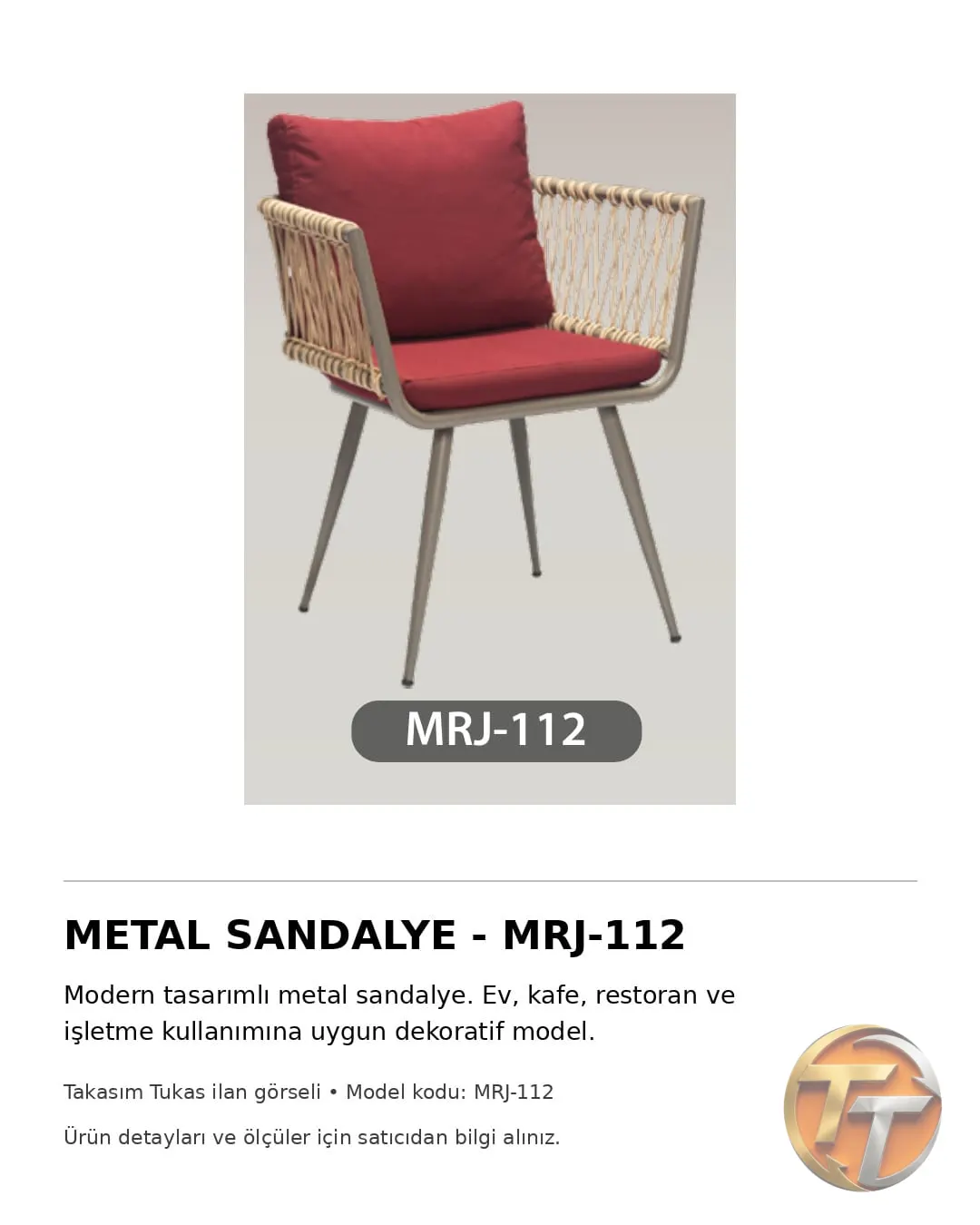 MRJ-112 Metal Sandalye