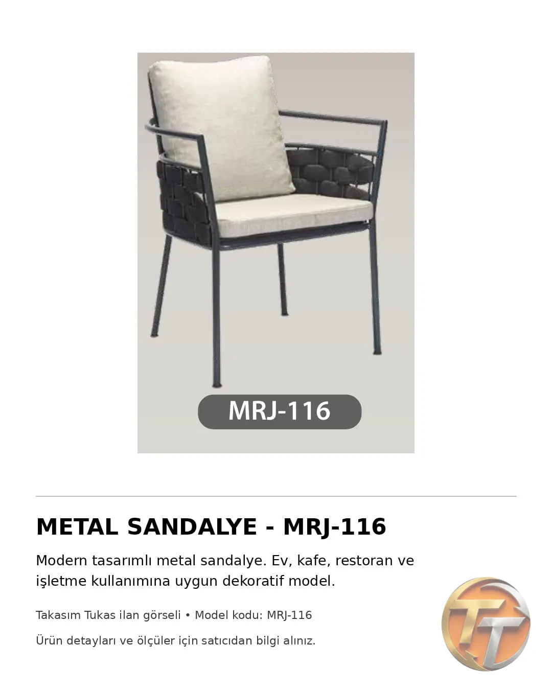 MRJ-116 Metal Sandalye