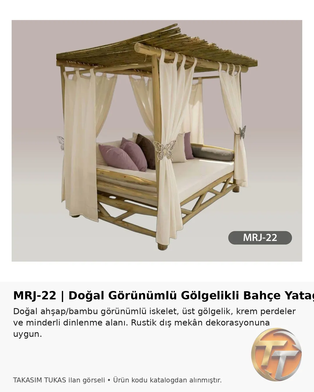 MRJ-22 Gölgelikli Bahçe Dinlenme Yatağı – Şezlong