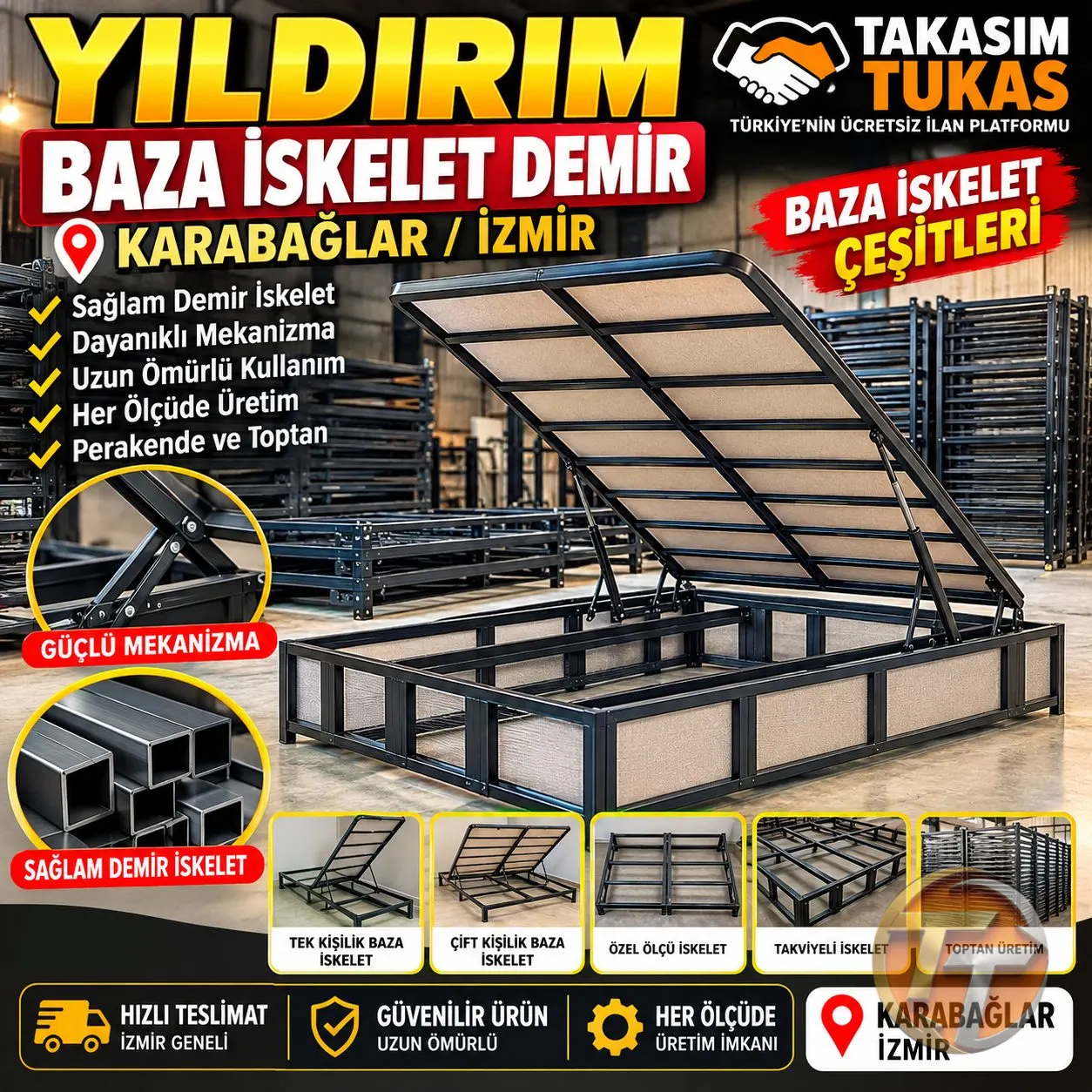 Yıldırım baza iskelet demir 