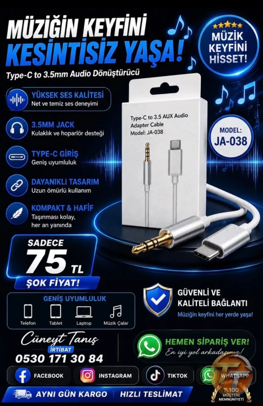 Type c USB kablosu